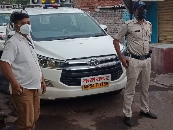 UMARIA : कोरोना पाॅजिटिव युवक को लेने उसके घर पहुंचे कलेक्टर